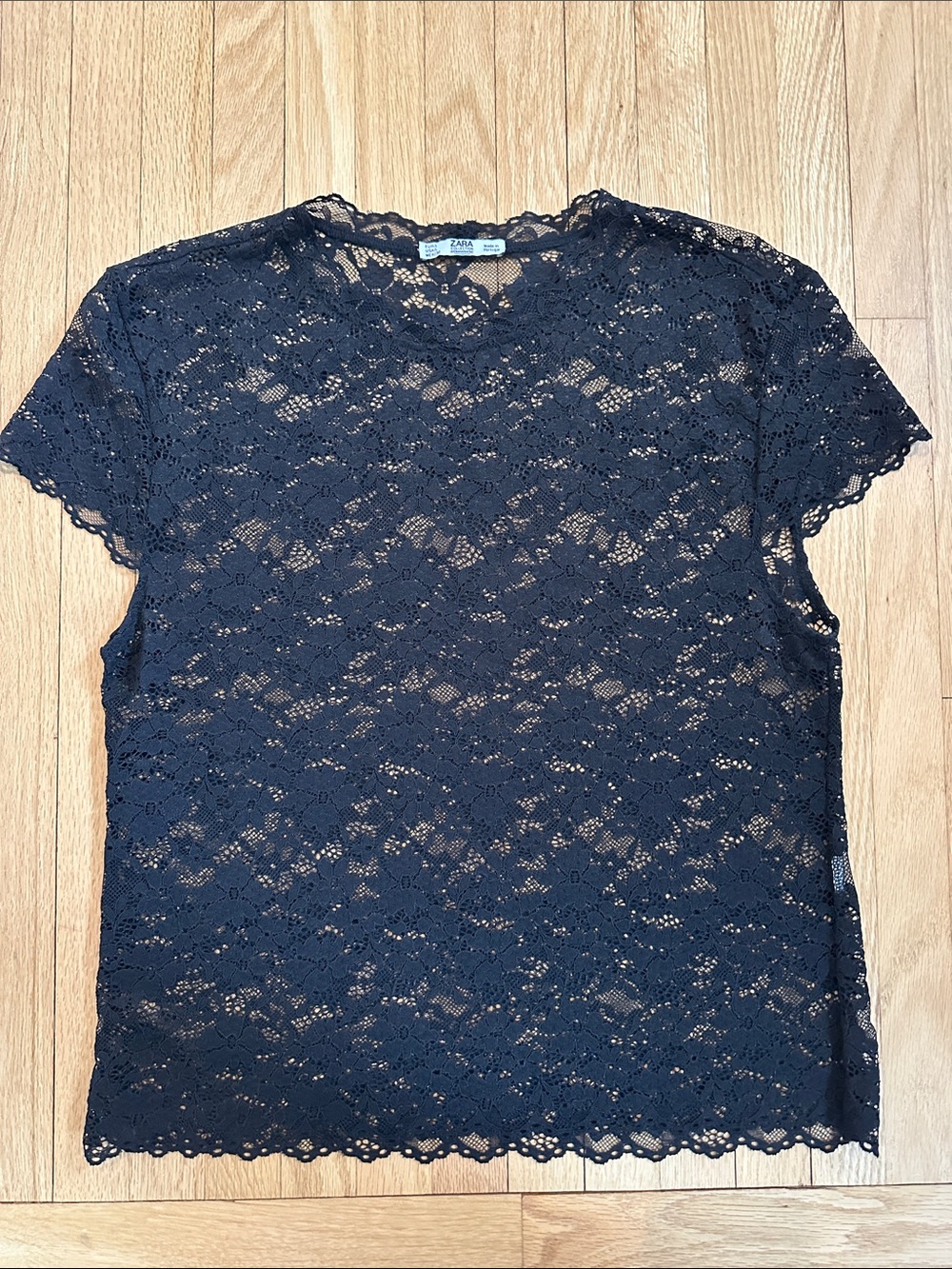 5 for $25 // Zara black lace top large